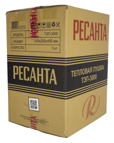 Электрическая тепловая пушка РЕСАНТА ТЭП-3000-Tehinstrument