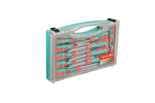 Набор отверток 11 предметов, пластиковый кейс, CrV,  Sturm-Tehinstrument