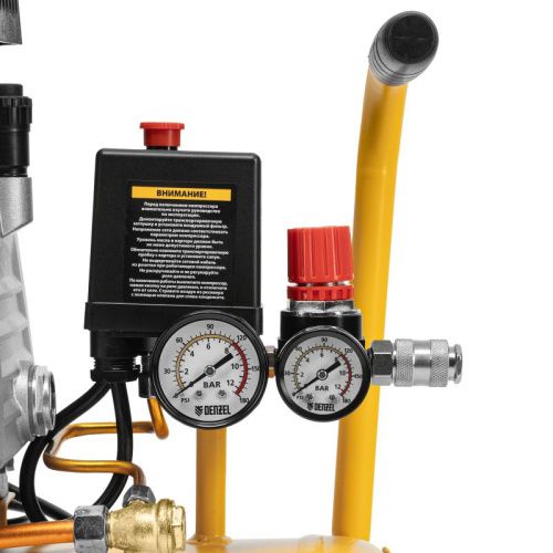 Компрессор воздушный, прямой привод DC1500/50, 1.5 кВт, 50 литров, 220 л/мин Denzel-Tehinstrument