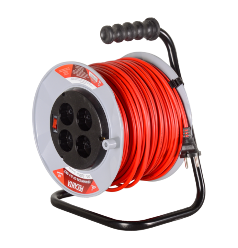 Удлинитель силовой на катушке Ресанта СУ-2х1-50/2 (с выкл., 4 розетки)-Tehinstrument