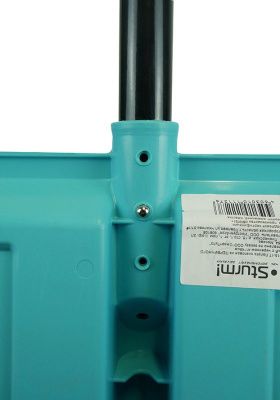 Лопата снегоуборочная 41х45 см, морозостойкий пластик, алюминевый черенок, бирюзовая  Sturm-Tehinstrument