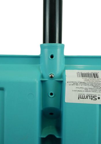 Лопата снегоуборочная 41х45 см, морозостойкий пластик, алюминевый черенок, бирюзовая  Sturm-Tehinstrument