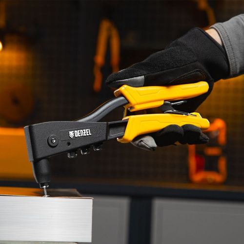 Заклепочник ручной, 255 мм, литой, усиленный, заклепки 2,4-3,2-4,0-4,8 мм Denzel-Tehinstrument