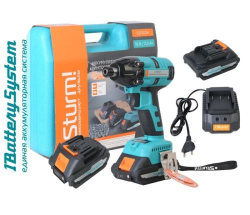 Аккумуляторный ударный винтоверт  Sturm CD300H 1BatterySystem-Tehinstrument