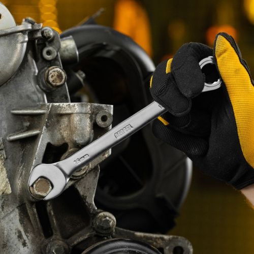 Ключ комбинированный трещоточный, 16 мм, CrV, матовый хром Denzel-Tehinstrument