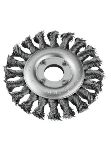 Щётка №133 13100331 d-100мм круглая для УШМ.витая-Tehinstrument
