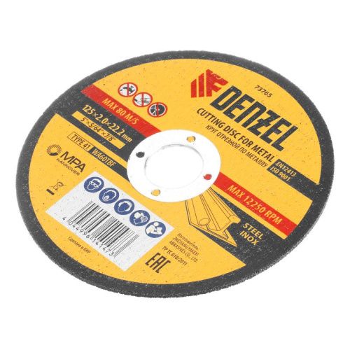 Круг отрезной по металлу, 125 х 2,0 х 22,2 мм, WA60TBF// Denzel-Tehinstrument