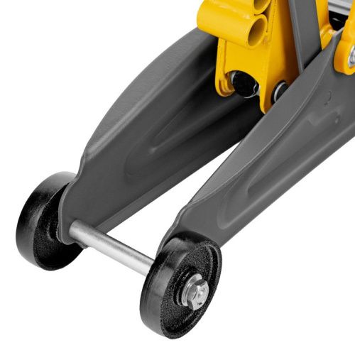 Домкрат гидравлический подкатной с фиксатором, 2 т, 130-330 мм Denzel-Tehinstrument