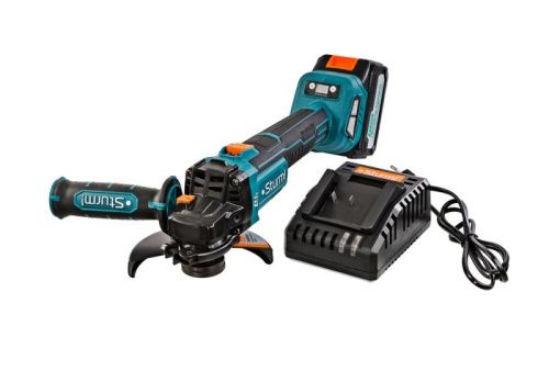 CAG18125BLE  УШМ аккумуляторная б/щ  Sturm, 18В, 1BatterySystem, 125мм, плавн пуск, 1х4Ач,кейс-Tehinstrument