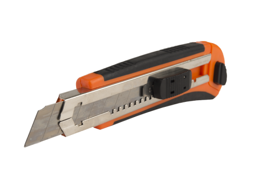 Нож строительный 18мм, 3 дополнительных лезвия,  Sturm-Tehinstrument