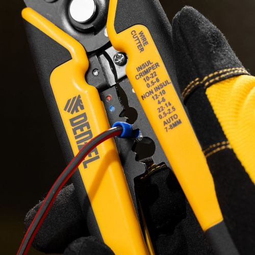 Щипцы для зачистки электропроводов 0,2-6 мм², функция обрезания проводов Denzel-Tehinstrument