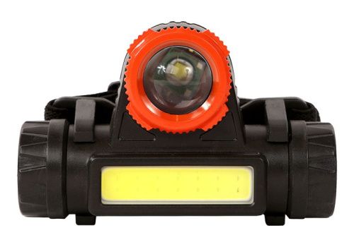 Фонарь налобный аккумуляторный 140лм, COB и XPE светодиоды, зум,  Sturm-Tehinstrument