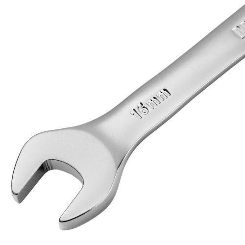 Ключ комбинированный трещоточный, 16 мм, CrV, матовый хром Denzel-Tehinstrument