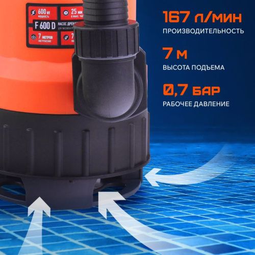 Насос дренажный Patriot F 600 D-Tehinstrument