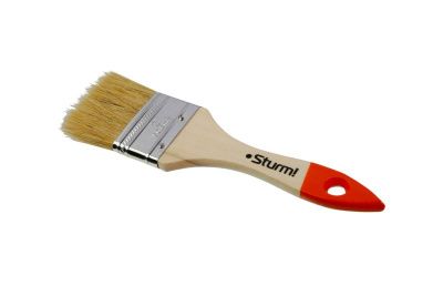 Кисть плоская "Практик" 2" (50мм), натуральная щетина, деревянная ручка,  Sturm PROMO-Tehinstrument