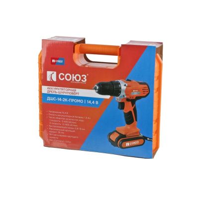 Аккумуляторный шуруповерт СОЮЗ ДШС-14-2К-ПРОМО-Tehinstrument