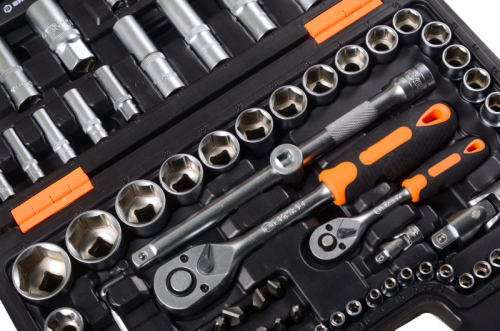 Набор инструментов, 1/2", 1/4", CrV, в кейсе 108 предметов Вихрь-Tehinstrument