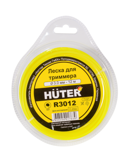 Леска Huter R3012 для триммера, 3 мм, круг-Tehinstrument