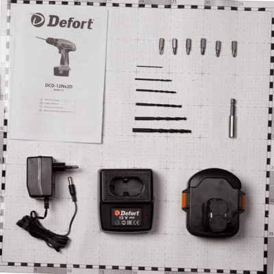 Аккумуляторный шуруповерт Defort DCD-12Nx2D (дрель-шуруповерт Дефорт 12н), 98292114-Tehinstrument
