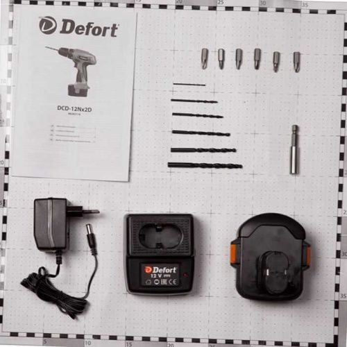 Аккумуляторный шуруповерт Defort DCD-12Nx2D (дрель-шуруповерт Дефорт 12н), 98292114-Tehinstrument