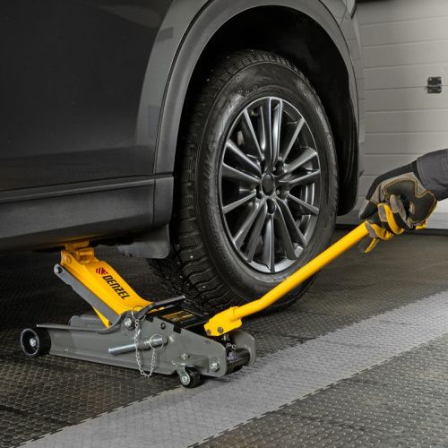 Домкрат гидравлический подкатной с фиксатором, 2,5 т, 85-385 мм Denzel-Tehinstrument