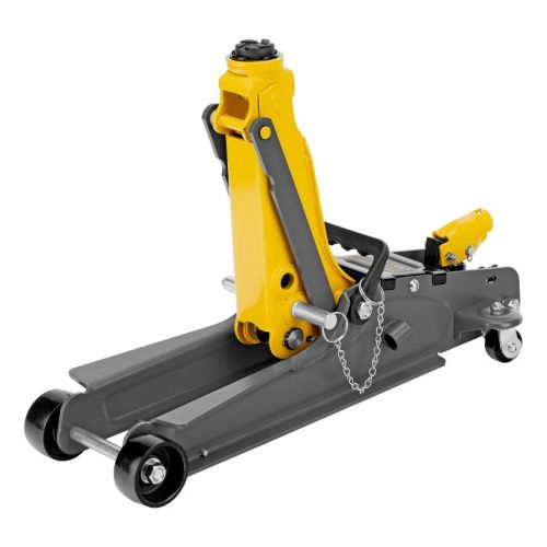 Домкрат гидравлический подкатной с фиксатором, 2,5 т, 85-385 мм Denzel-Tehinstrument