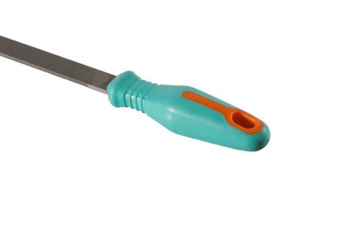 Напильник плоский 150 мм, двойная насечка, противоскользящая рукоятка  Sturm-Tehinstrument