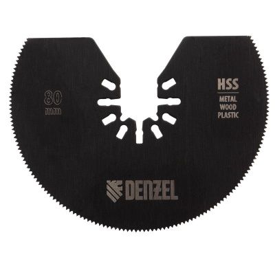 Насадка для МФИ отрезная полукруг, HSS, по металлу и дереву, 80 мм х 1,2 мм, мелкий зуб Denzel-Tehinstrument