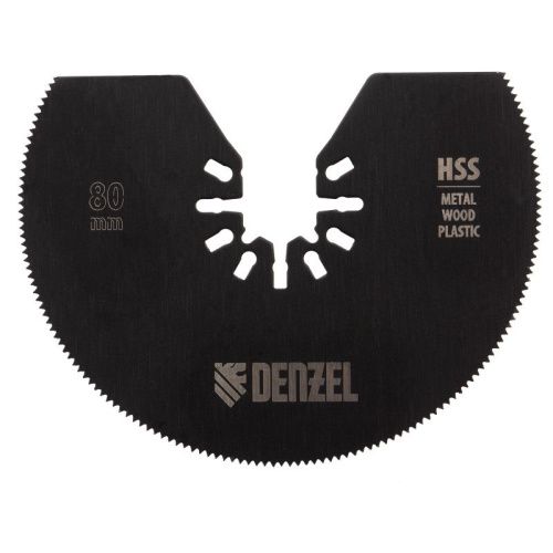 Насадка для МФИ отрезная полукруг, HSS, по металлу и дереву, 80 мм х 1,2 мм, мелкий зуб Denzel-Tehinstrument