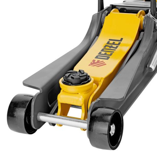 Домкрат гидравлический подкатной с фиксатором, 2,5 т, 85-385 мм Denzel-Tehinstrument