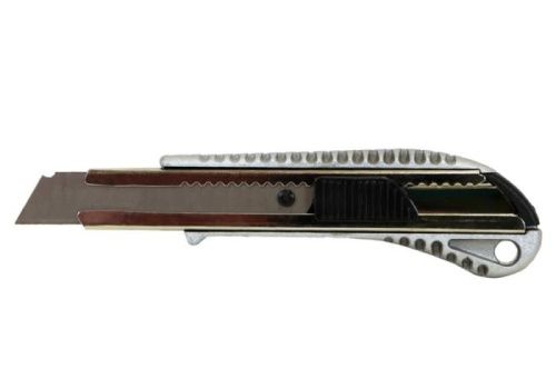 Нож строительный 18мм, SK4 сталь, автофиксация, металлический,  Sturm-Tehinstrument