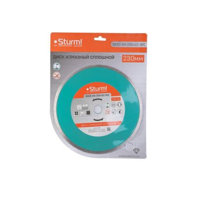 Алмазный диск, влажная резка, непрерывный 230мм  Sturm-Tehinstrument