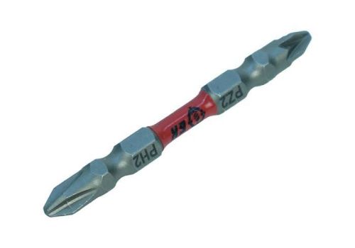 Биты двустор., торсион., PH2xPZ2x65мм, сталь S2, 2шт, БОЕКОМПЛЕКТ-Tehinstrument