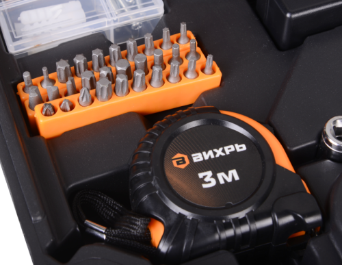 Дрель-шуруповерт Вихрь ДА-12Л-2КН с набором инструментов-Tehinstrument