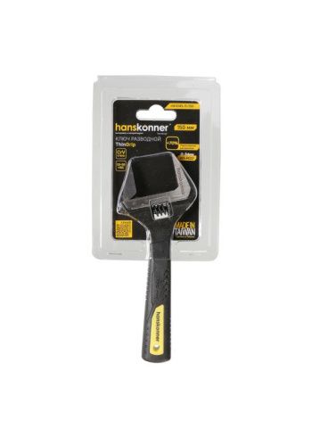 Разводной ключ с тонкими губками, 150 мм, зев 34мм, фосфатированный, hanskonner-Tehinstrument