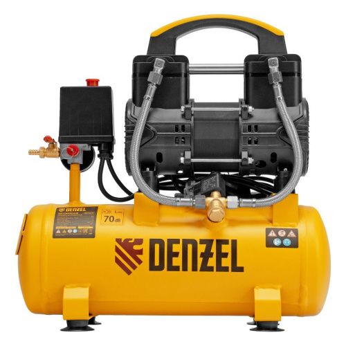 Малошумный безмасляный компрессор Denzel DLP-950/10-Tehinstrument