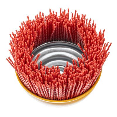 Щетка для УШМ, 100 мм, Чашка, нейлоновая щетина, М14 Denzel-Tehinstrument