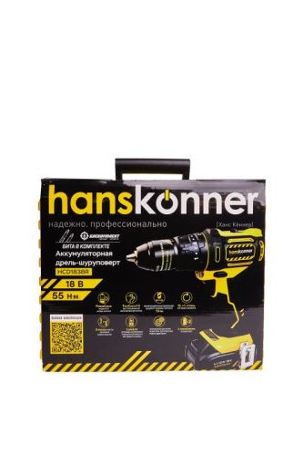 Аккумуляторный шуруповерт Hanskonner HCD1838R-Tehinstrument