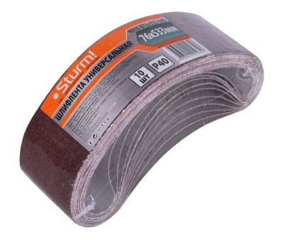 Шлифлента, 76x533мм, Р40, 10 шт,  Sturm-Tehinstrument