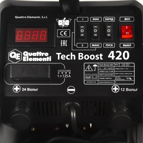 Пуско-зарядное устройство QUATTRO ELEMENTI Tech Boost 420-Tehinstrument