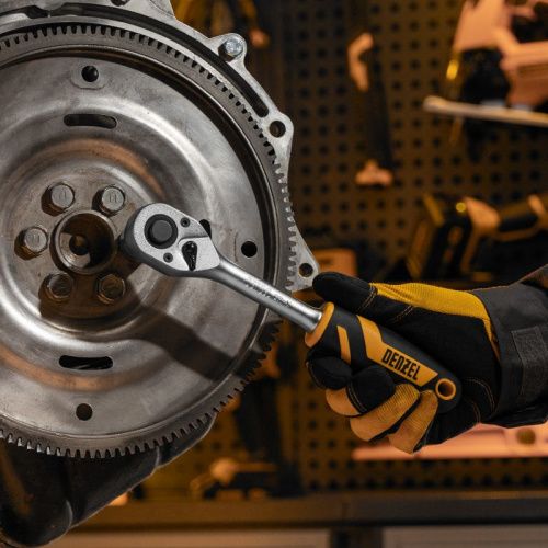 Ключ-трещотка 1/2", 90 зубьев, с быстрым сбросом, CrV Denzel-Tehinstrument