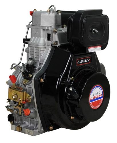 Двигатель Lifan Diesel 188FD, конусный вал, катушка 6 Ампер-Tehinstrument
