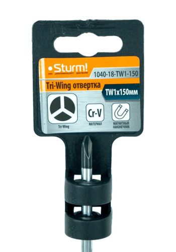 Отвертка Tri-Wing TW1x150мм, CrV, магнитный наконечник  Sturm-Tehinstrument