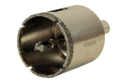 Коронка алмазная по керамограниту 40 х 70 мм,3гр. Хв., с центрир. Cверл.  Sturm-Tehinstrument