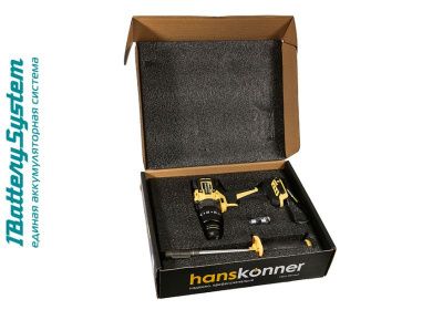 Аккумуляторный шуруповерт Hanskonner HCD18165BL 1BatterySystem-Tehinstrument