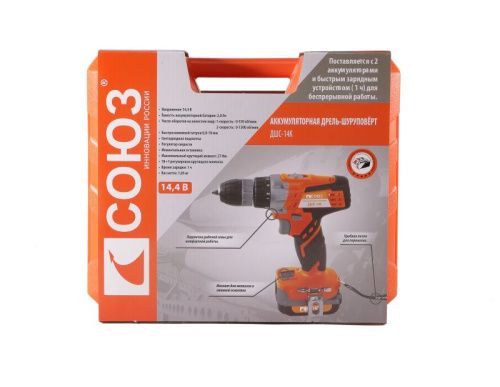 Аккумуляторный шуруповерт СОЮЗ ДШС-14К-Tehinstrument