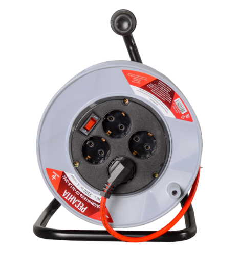 Удлинитель силовой на катушке Ресанта СУ-3х1,5-30/2 (с выкл., 4 розетки)-Tehinstrument
