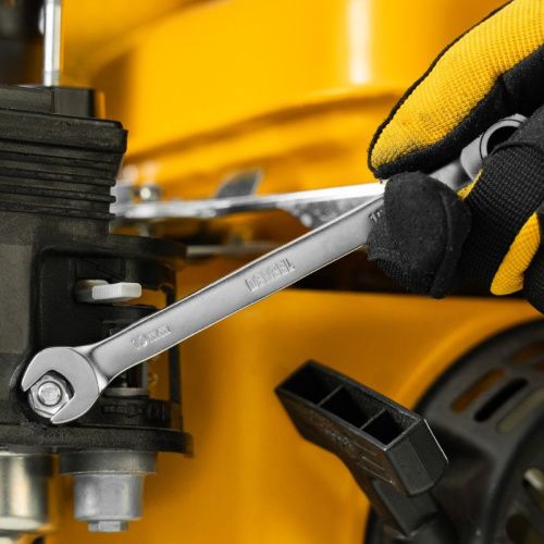 Набор ключей комбинированных трещоточных 6-19 мм, 8 шт., CrV, матовый хром Denzel-Tehinstrument