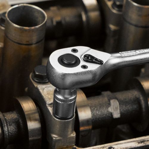 Ключ-трещотка 1/4", 90 зубьев, с быстрым сбросом, CrV Denzel-Tehinstrument