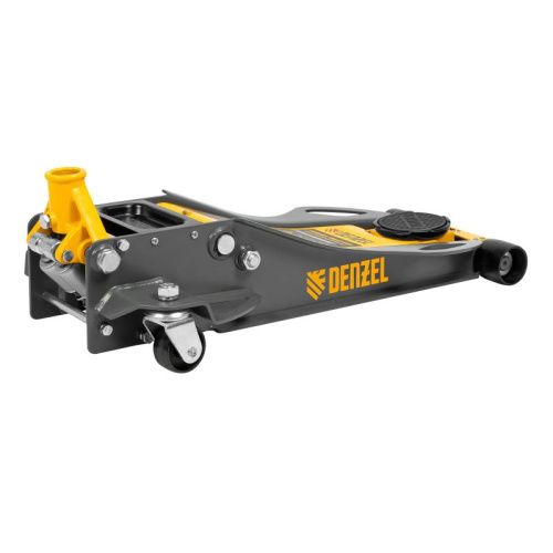 Домкрат гидравлический подкатной, 3 т, 75-500 мм, быстрый подъем, низкий подхват, проф. Denzel-Tehinstrument